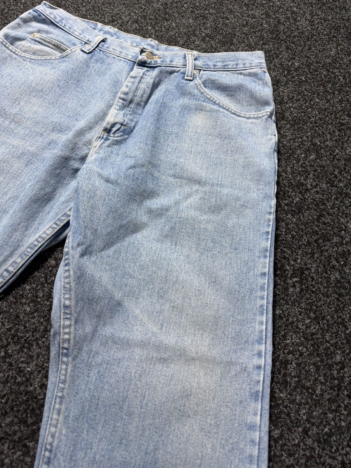 Wrangler 90s Wrangler Western USA Cowboy Light Wash Baggy Jeans Retro Size US 35 - 6 Thumbnail