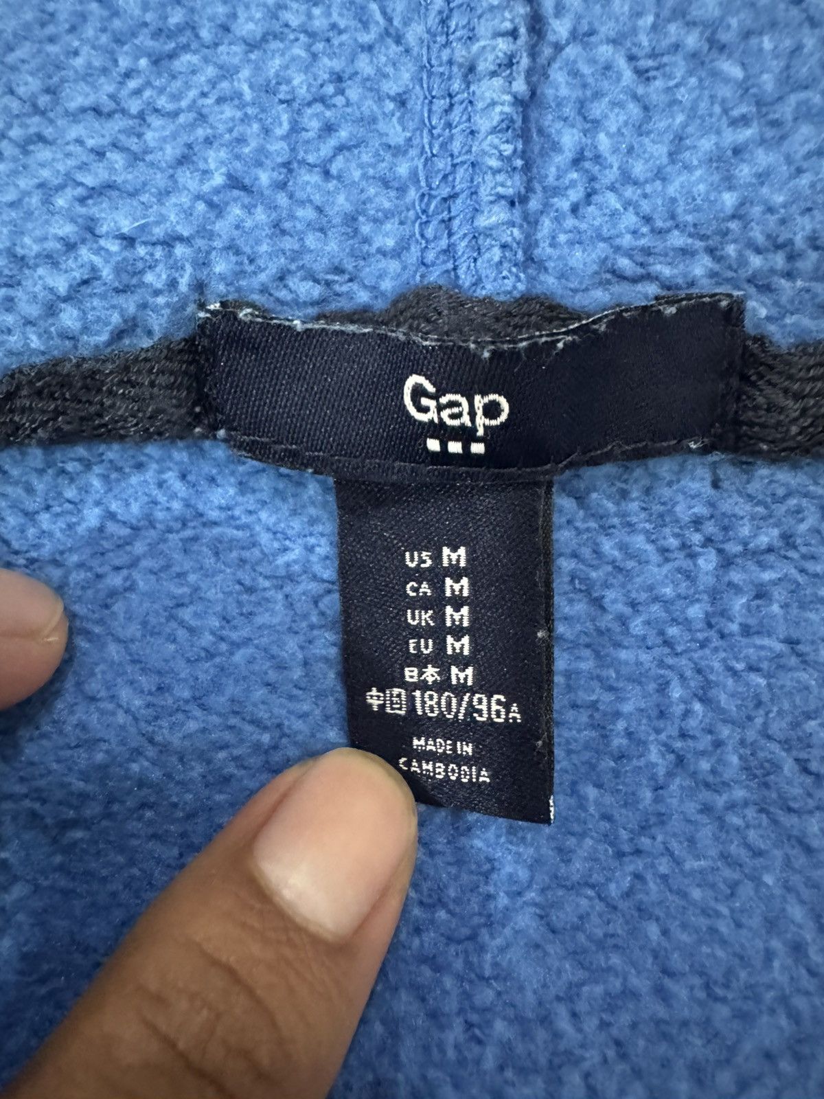 Gap × Vintage Vintage GAP Spellout Zipper Hoodie Size US M / EU 48-50 / 2 - 6 Thumbnail