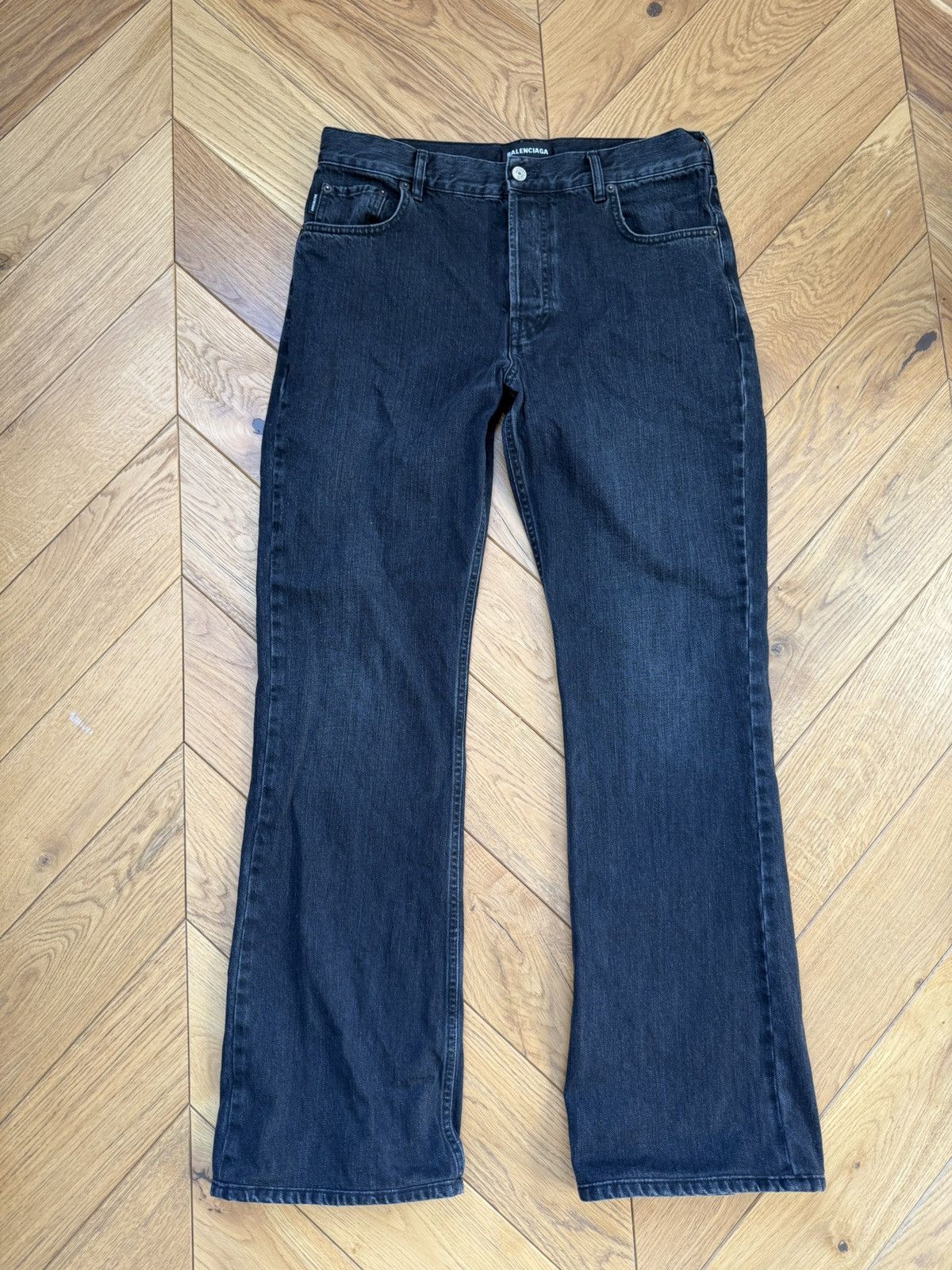 Balenciaga flared japanese denim jeans rare