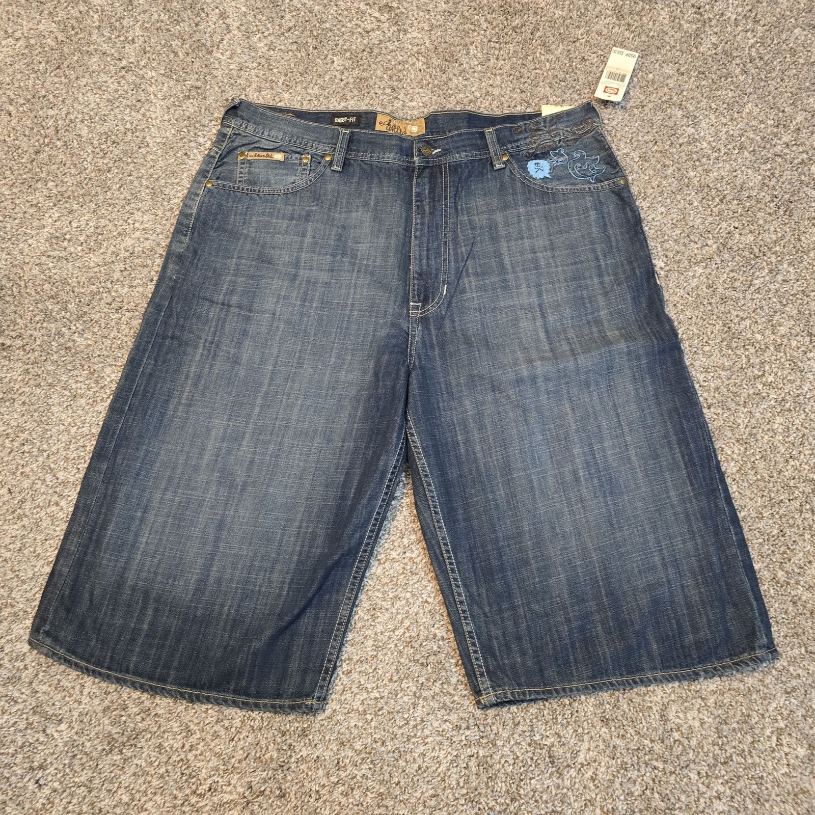 Ecko Unltd. NWT DS Y2K Vintage Ecko Unltd Baggy Jean Shorts Embroidered Size US 40 / EU 56 - 2 Thumbnail