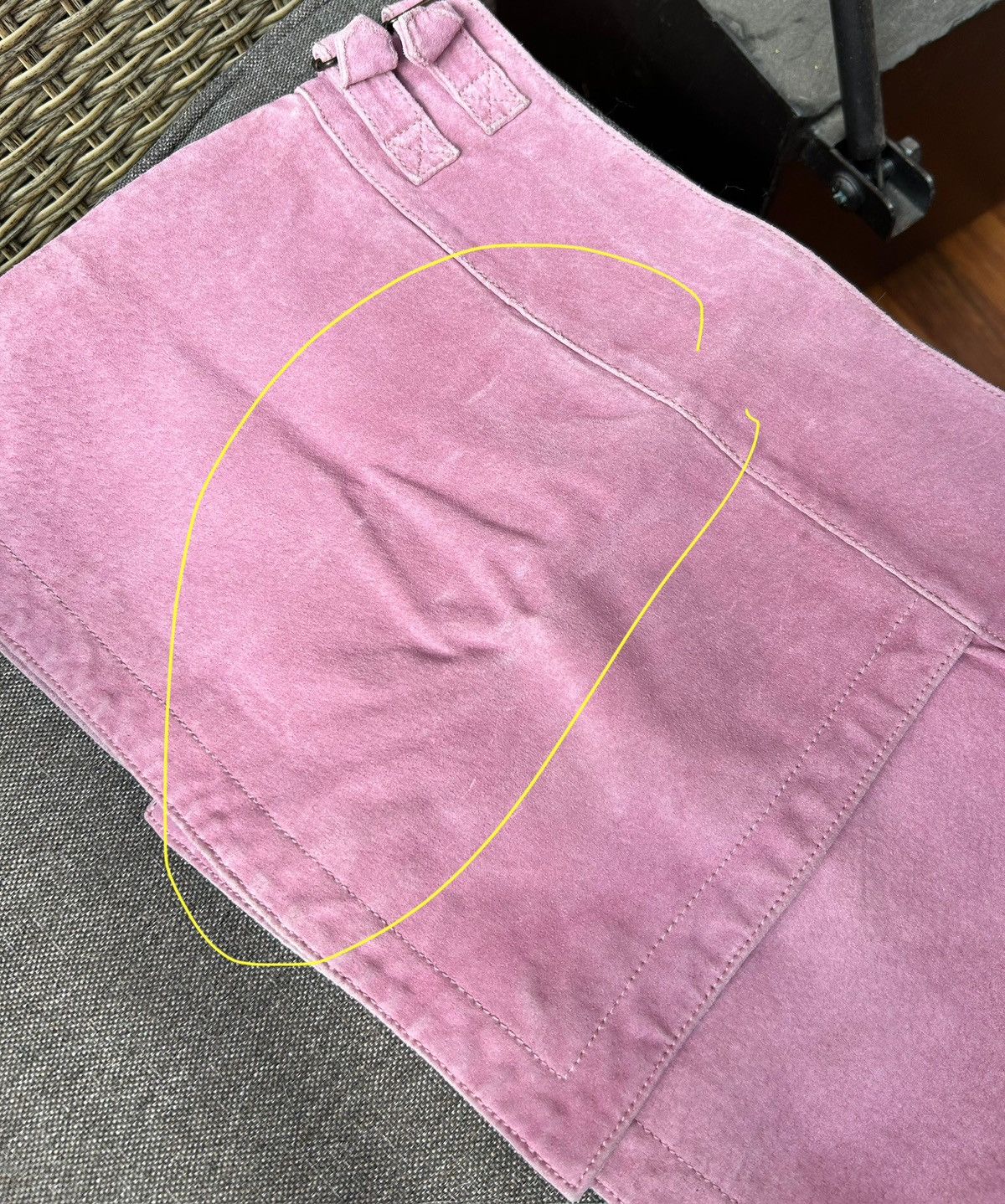 Playboy Vintage Playboy Pink Suede Bunny Head Logo Mini Wrap Skirt Size 32" / US 10 / IT 46 - 13 Thumbnail
