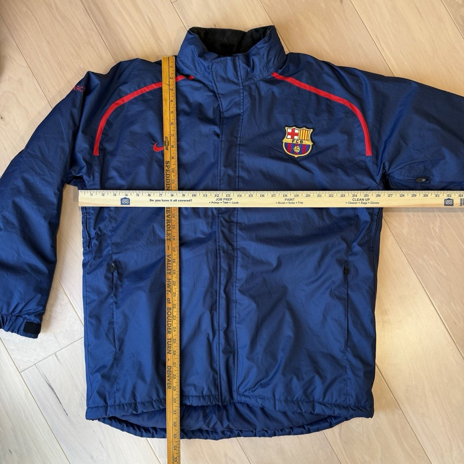Nike Vintage Nike FC Barcelona Bench Coat Navy Full Zip Insulated Size US XL / EU 56 / 4 - 3 Thumbnail