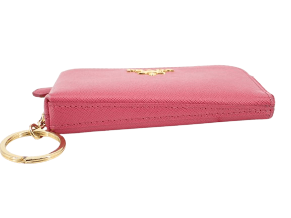 Prada Prada Saffiano Metal Zippy Pink Key Holder Size ONE SIZE - 3 Thumbnail