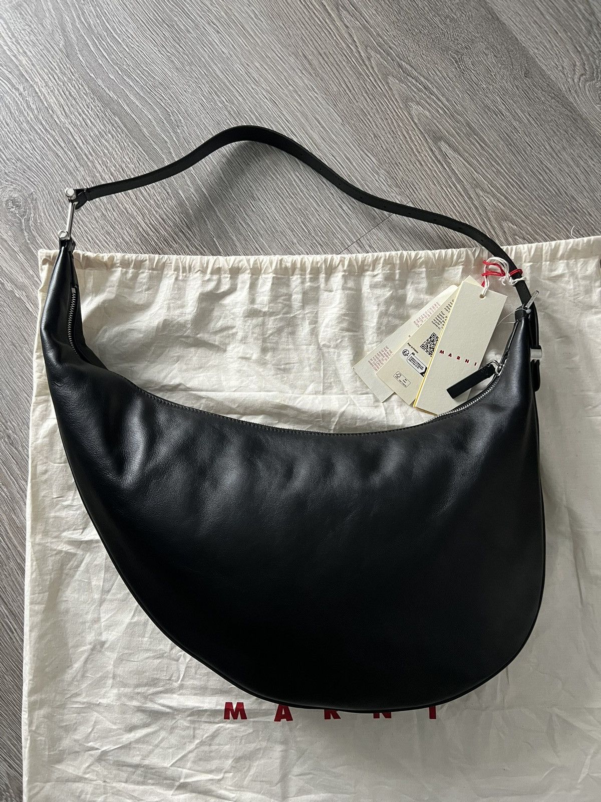 Marni Calfskin Leather Black Dot Medium Bag Marni Hobo Size ONE SIZE - 4 Thumbnail