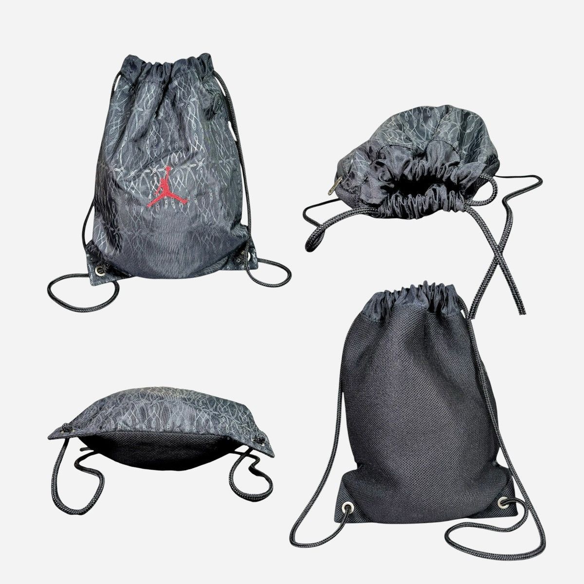 Jordan Brand Jordan Jump Man Black Pattern Padded Drawstring Gym Bag Size ONE SIZE - 13 Thumbnail