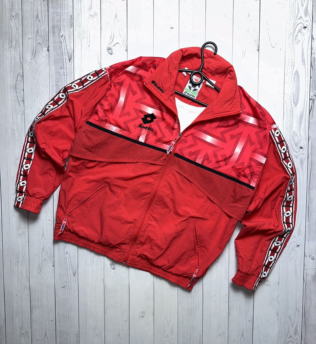 Lotto Sport × Vintage Vintage Lotto tracksuit AC Milan red rare size L Size US L / EU 52-54 / 3 - 2 Thumbnail