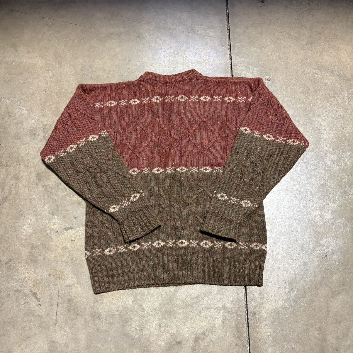 Eddie Bauer Vintage Eddie Bauer Wool Sweater Cable Knit Fair Isle Chunky Size US M / EU 48-50 / 2 - 6 Thumbnail