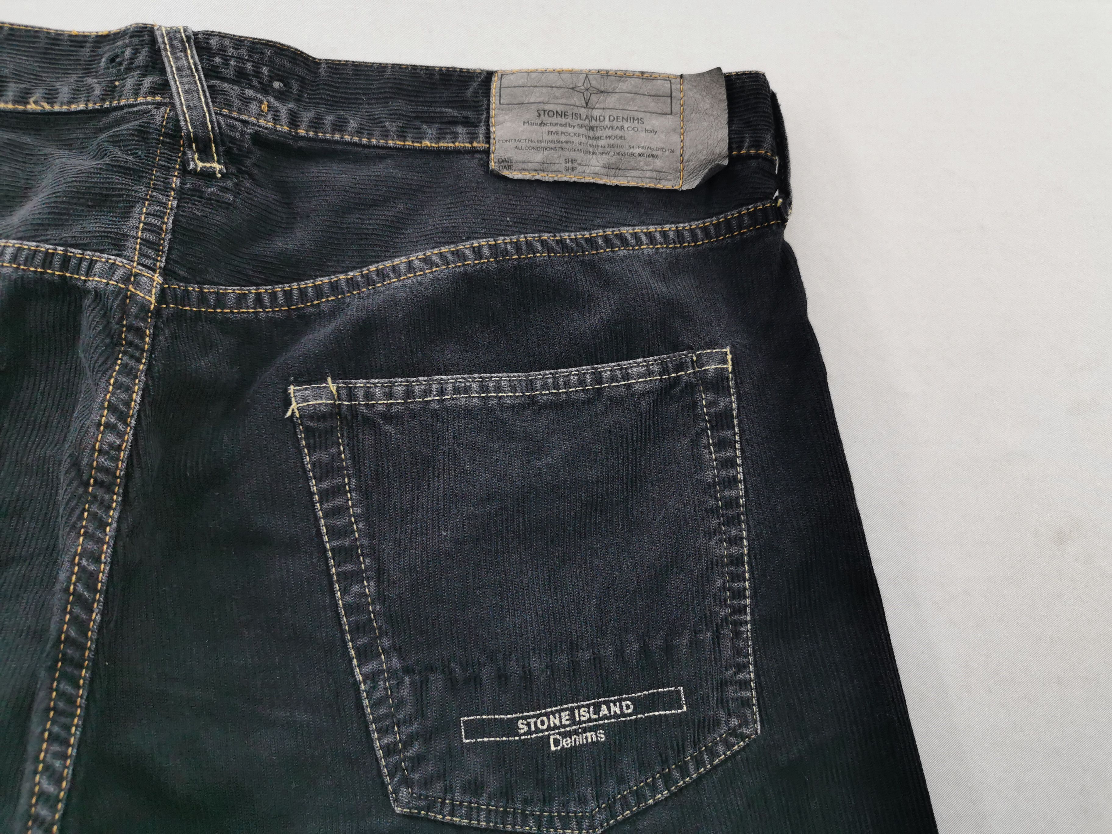 Stone Island Vintage Stone Island Made In Italy Black Corduroy Pants Size US 39 - 7 Thumbnail