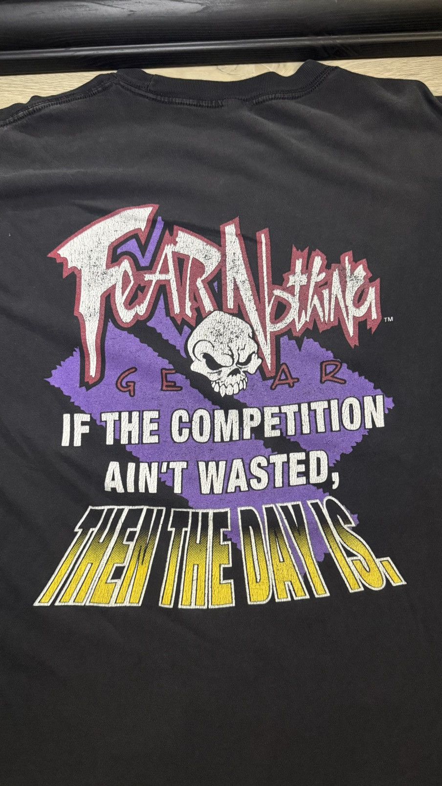 Billabong Vintage / Y2K 1990s Fear Nothing Skull Shirt Size US XL / EU 56 / 4 - 2 Thumbnail