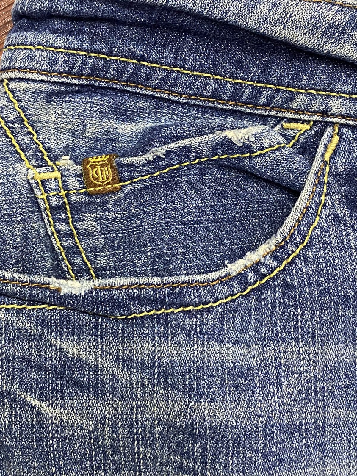 Japanese Brand Vintage Geogia Love Big John Faded Wash Flare Jeans Size 32" / US 10 / IT 46 - 8 Thumbnail