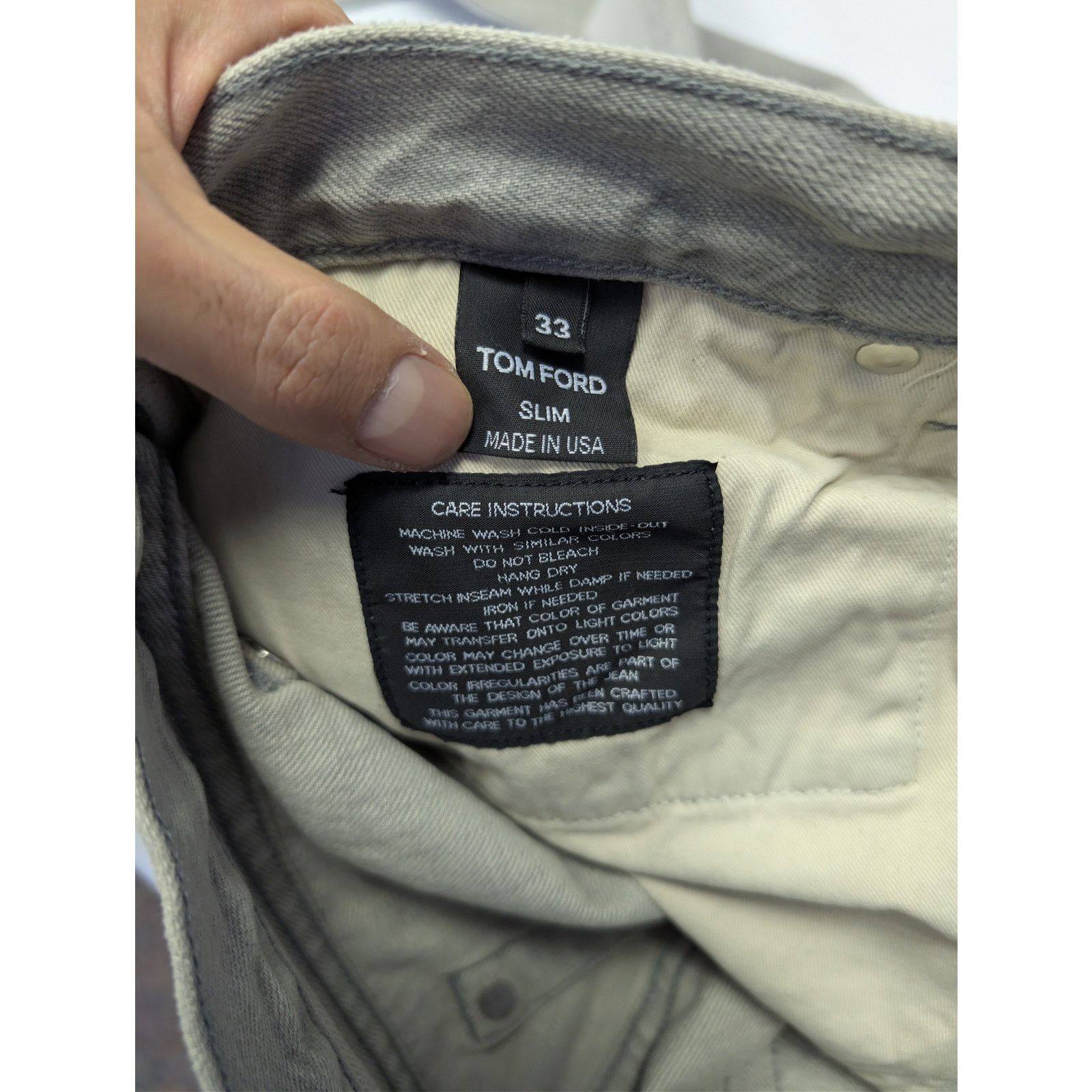 Tom Ford o1rshd1 Slim Jeans in Grey Size US 33 - 18 Thumbnail