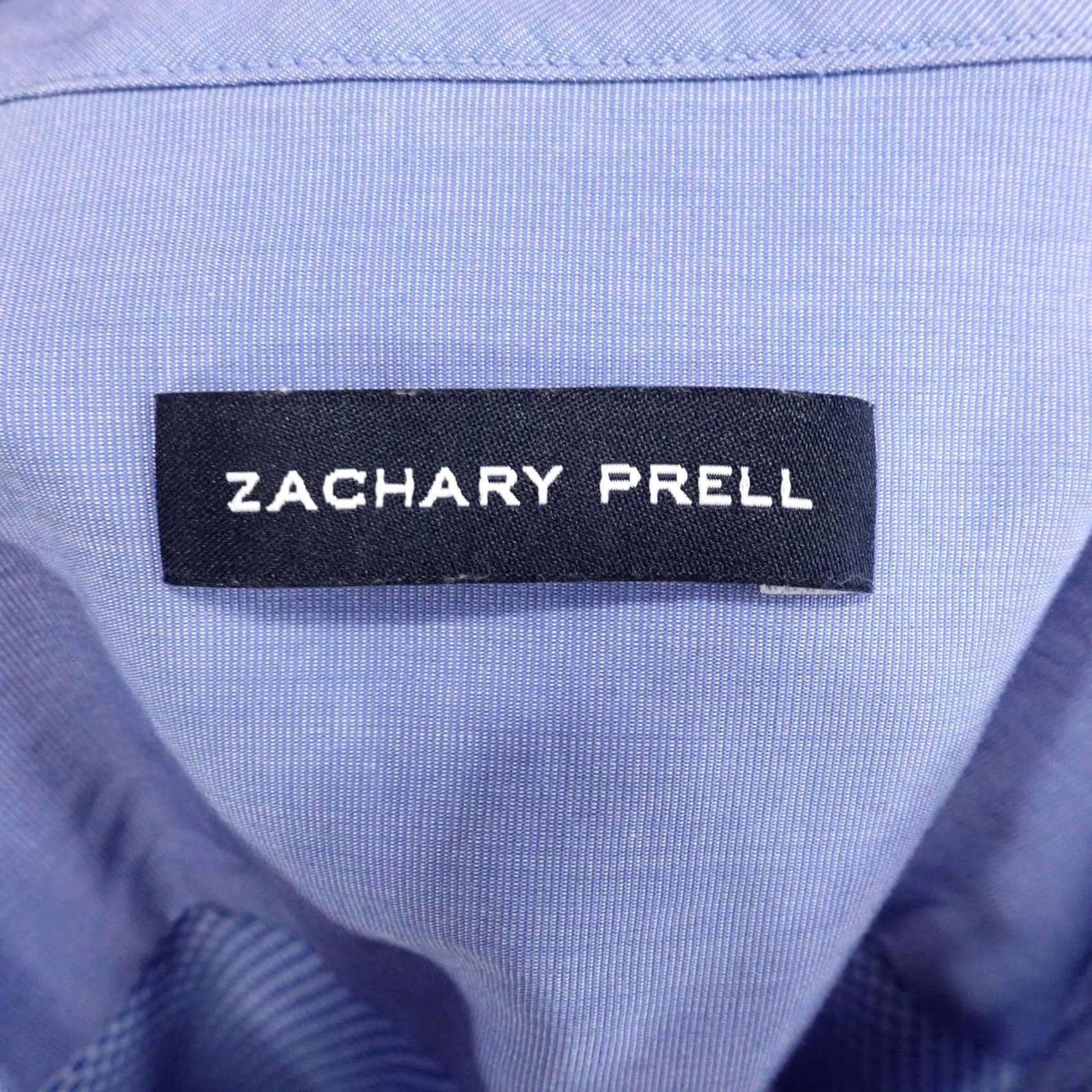 Vintage ZACHARY PRELL Shirt Mens L Blue Geometric Long Sleeve Button-Up Regular Fit Size US L / EU 52-54 / 3 - 6 Thumbnail