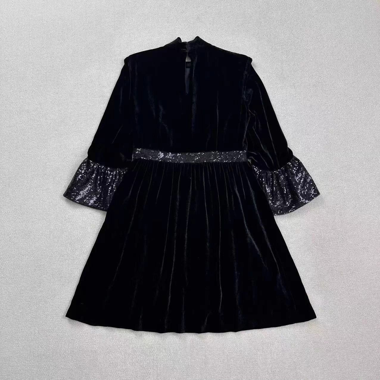 Miu Miu MIU MIU Sequin Velvet Dress IT40 Like New Size S / US 4 / IT 40 - 2 Thumbnail