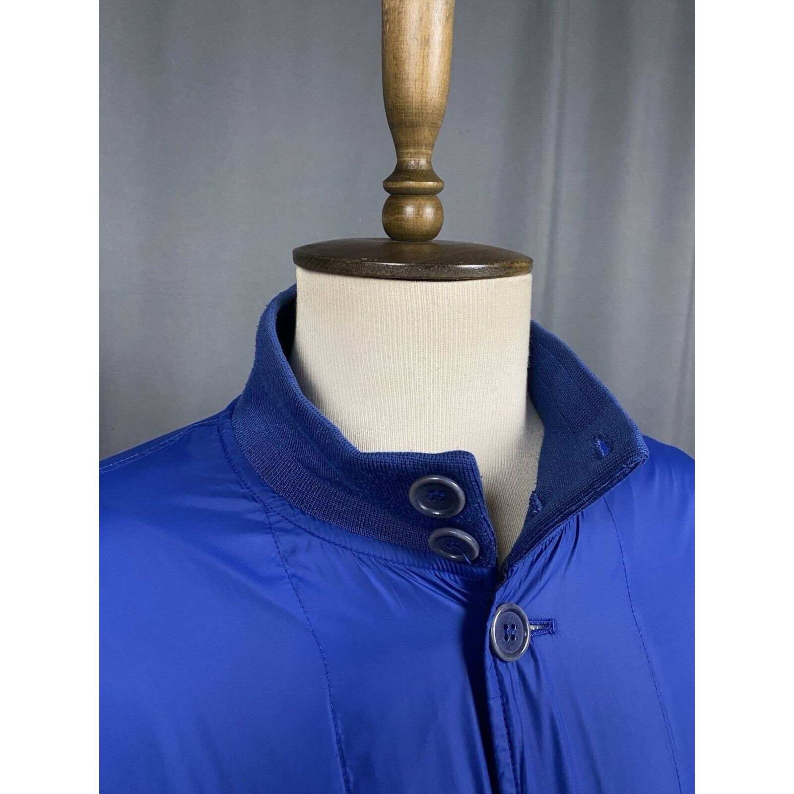 Aspesi Alberto Aspesi Men's Blue High Neck Bomber Jacket Size 2XL Size US XXL / EU 58 / 5 - 6 Thumbnail
