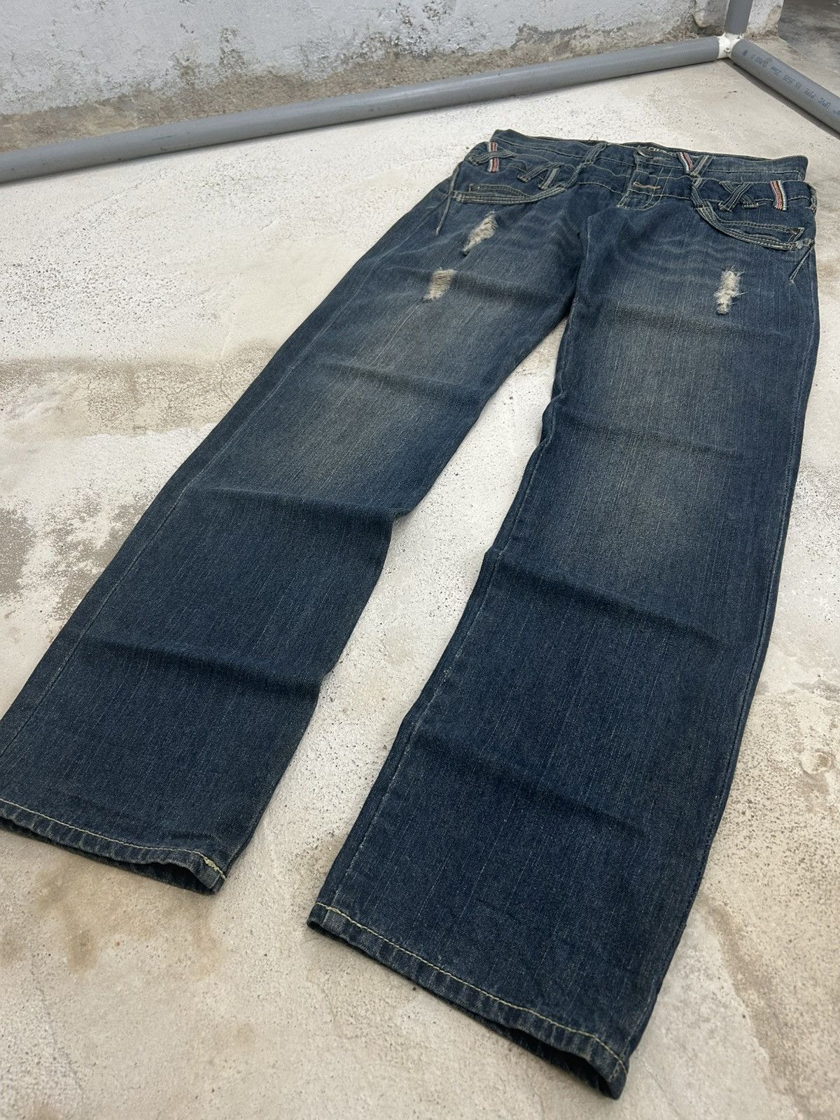 Le Grande Bleu (L.G.B.) Baggy Pants Double Waist Style Original Jeans Brand Size US 31 - 3 Thumbnail