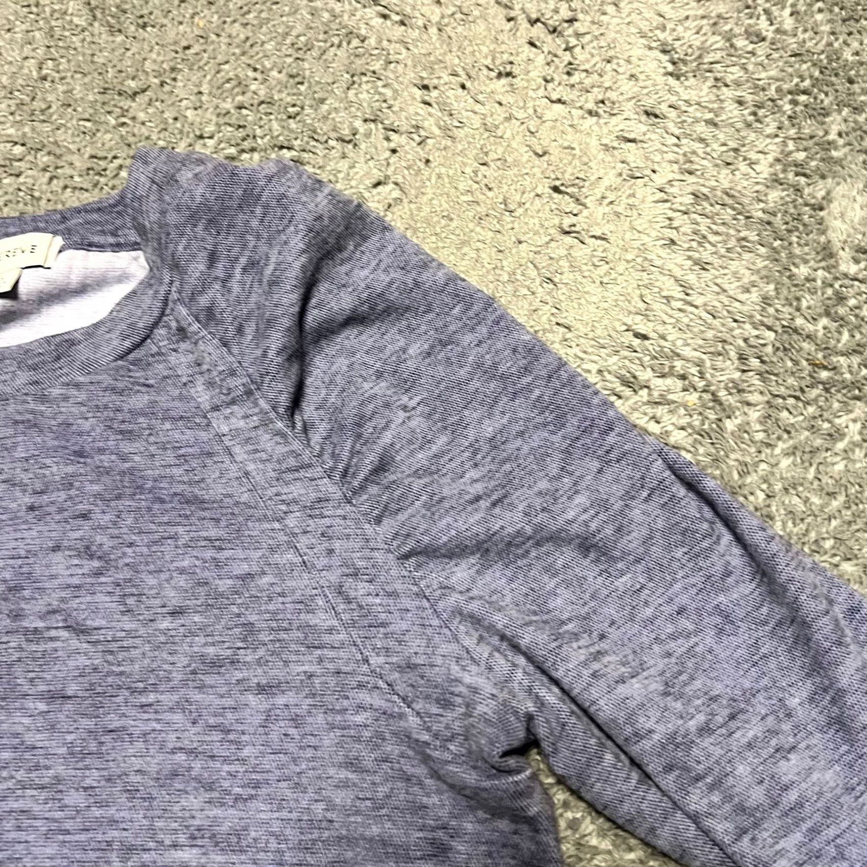 Vintage Evereve Sweatshirt Womens Small Purple Gray Ruffle Sleeve Crew Neck S Womens Pullover Shirt Game: none Size S / US 4 / IT 40 - 2 Thumbnail