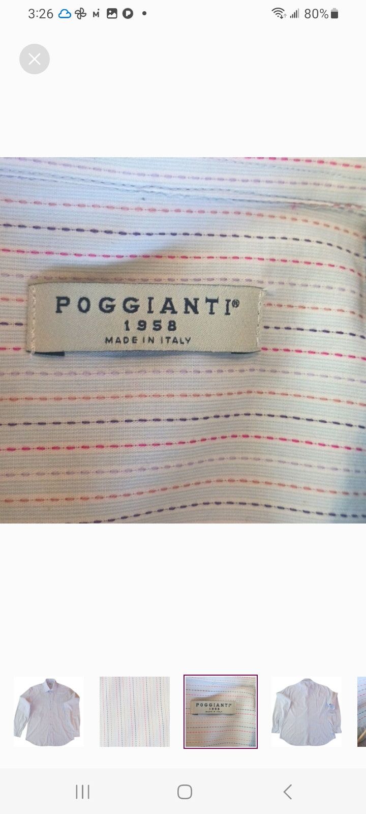 Other POGGIANTI 1958 Multithread Striped Long Sleeve Shirt Size US L / EU 52-54 / 3 - 3 Thumbnail