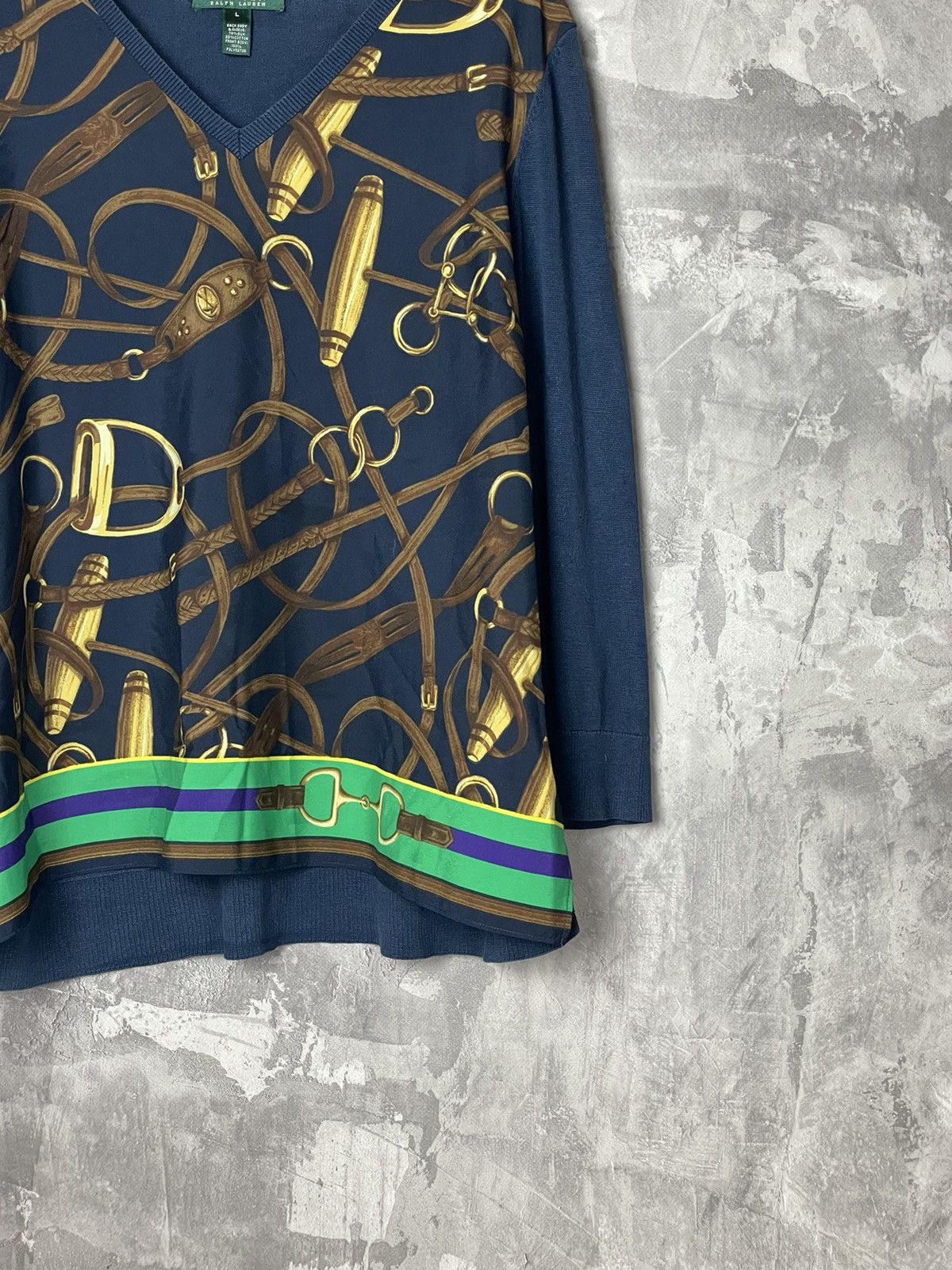 Ralph Lauren Ralph Lauren Belts Printed Longsleeve Pullover Jumper Size L / US 10 / IT 46 - 6 Thumbnail