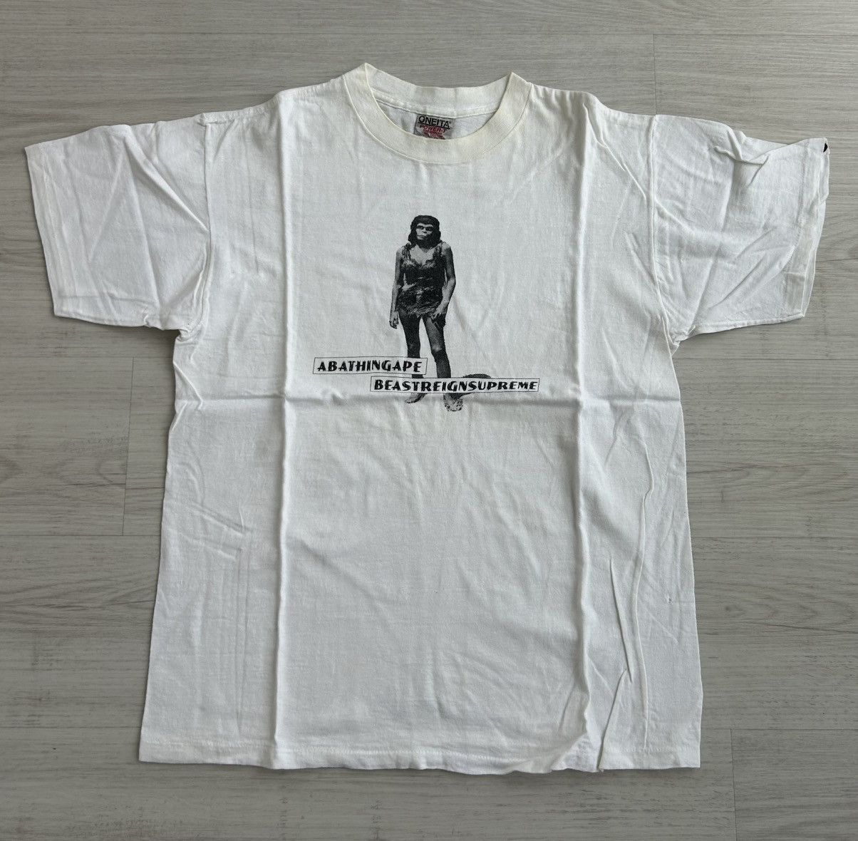 Bape VERY RARE OG 1995 A BATHING APE X STASH PLANET OF THR APE Size US L / EU 52-54 / 3 - 2 Thumbnail