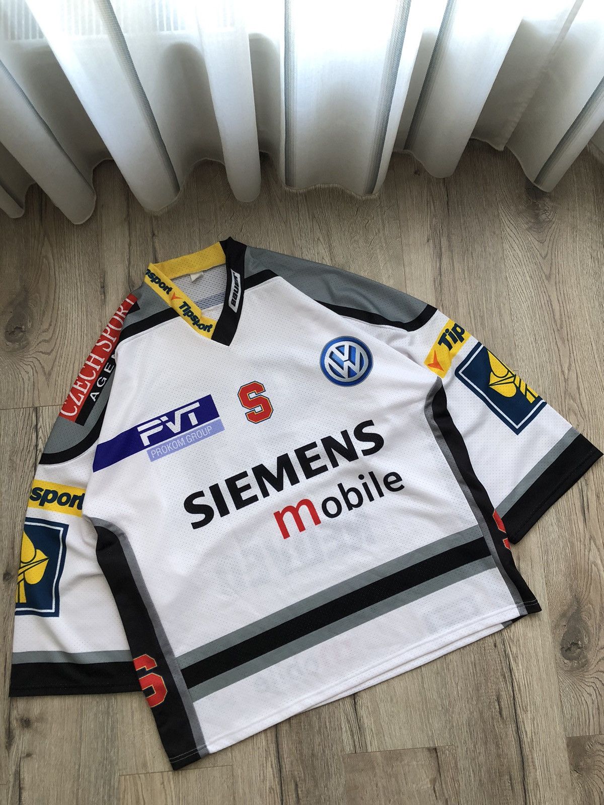 image of Volkswagen Hockey Jersey Nedved 93 Vintage in White, Men's (Size XL)