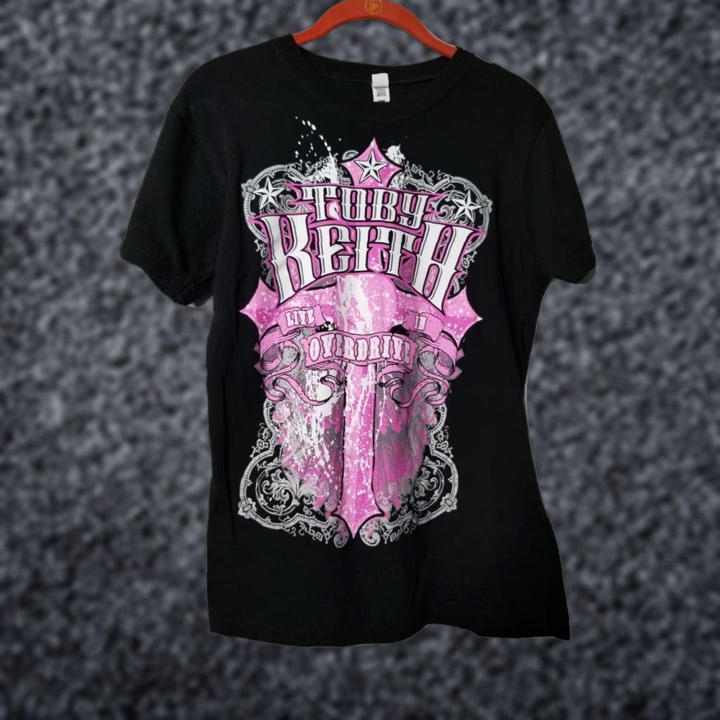 Olive Toby Keith Concert T Shirt Womens Black Graphic Tee L Size L / US 10 / IT 46 - 1 Thumbnail