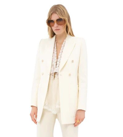 Chloe o1loc1c10226 Veste Double Croisure Jacket in Coconut Milk Size XS / US 0-2 / IT 36-38 - 2 Thumbnail