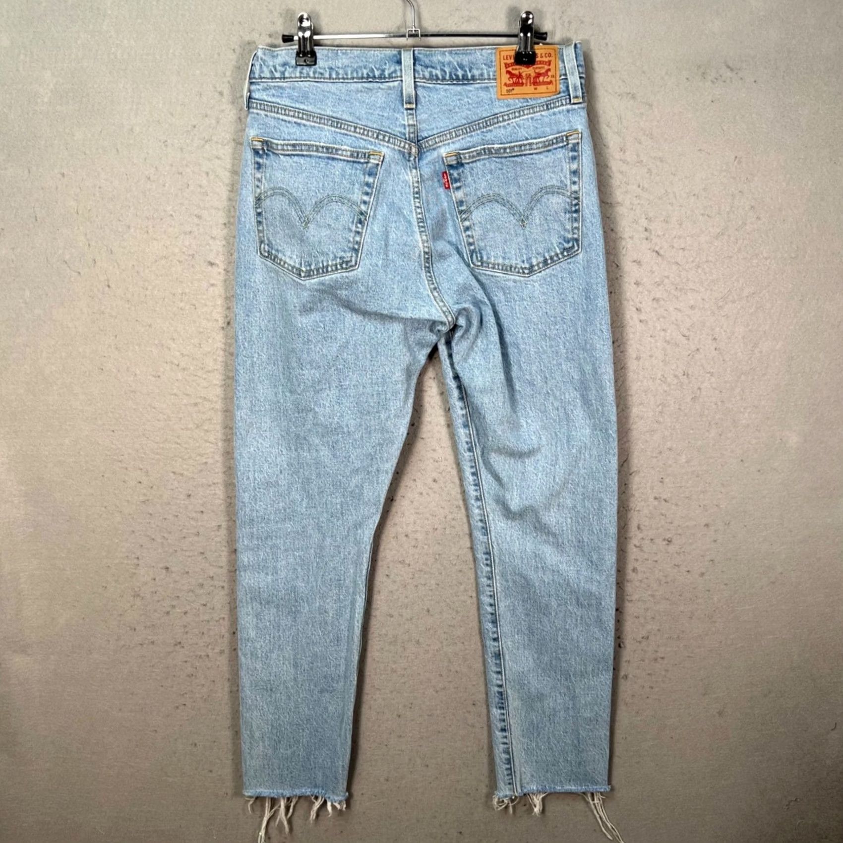 Levi's Levi's 501 Jeans Regular Size 28 Light Blue Distressed Denim Button Fly Women Jeans XX501 Size 28" / US 6 / IT 42 - 2 Thumbnail