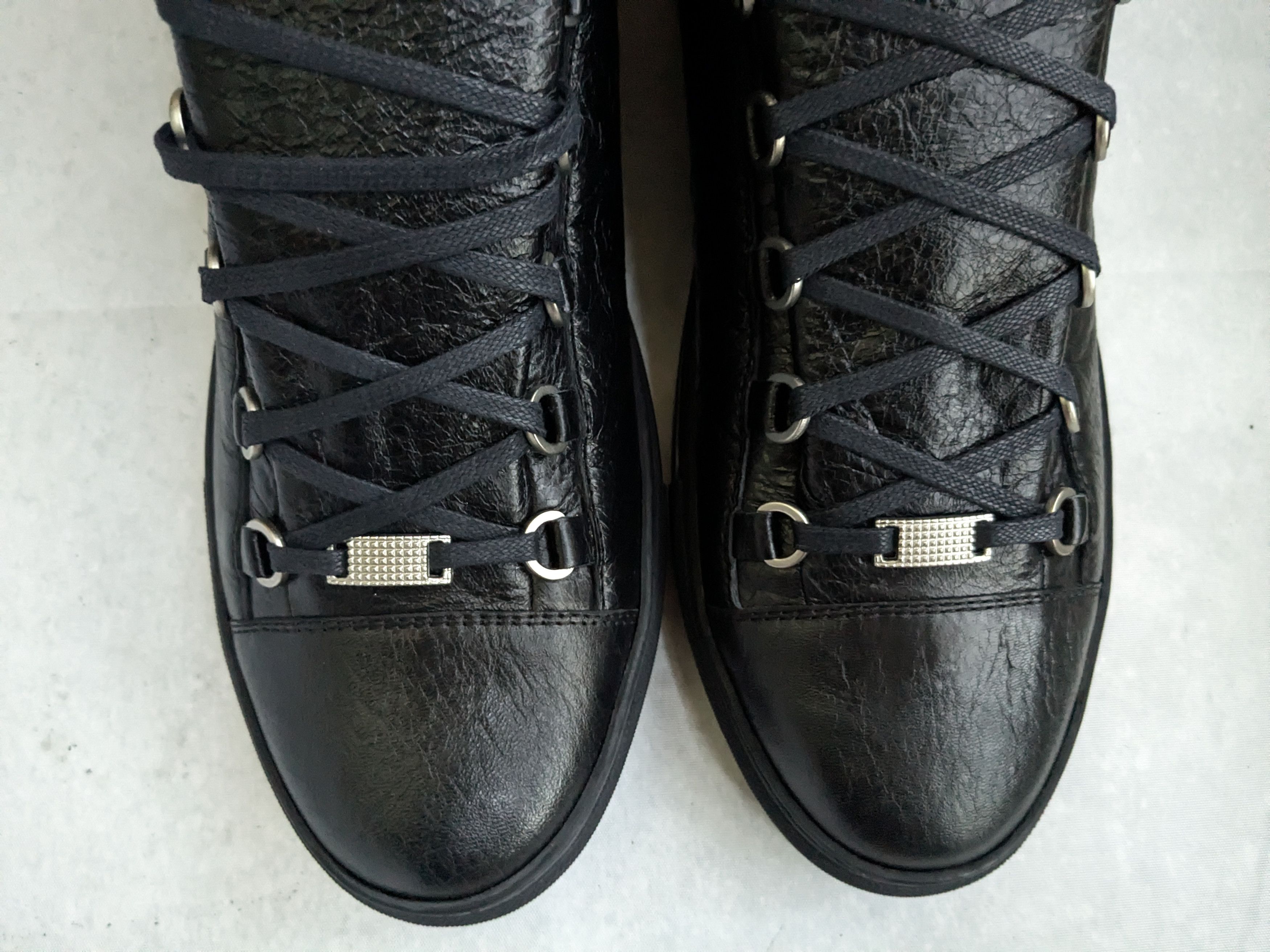 Balenciaga Balenciaga Arena Black 14 Leather High Tops Sneakers Size US 14 / EU 47 - 3 Thumbnail