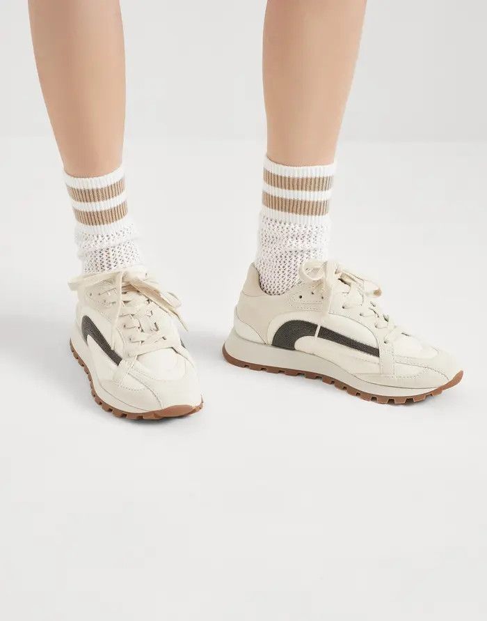 Brunello Cucinelli o1s1wg110526 Suede Low-Top Sneakers in Multicolor Size US 6 / IT 36 - 5 Thumbnail