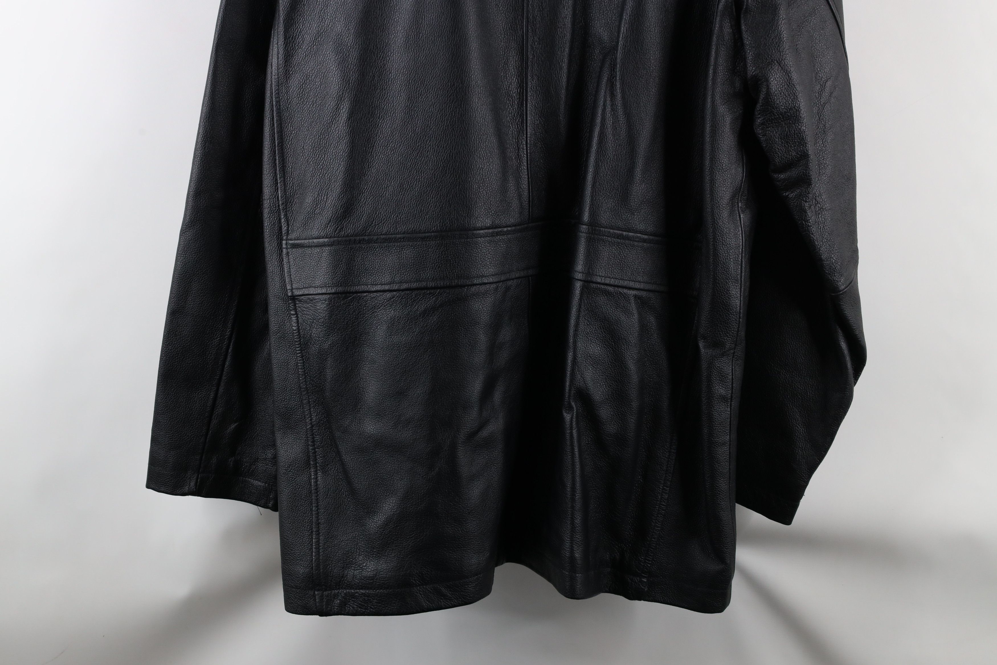 Vintage Vintage 90s Streetwear Lined Full Zip Leather Jacket Black Size US M / EU 48-50 / 2 - 15 Thumbnail