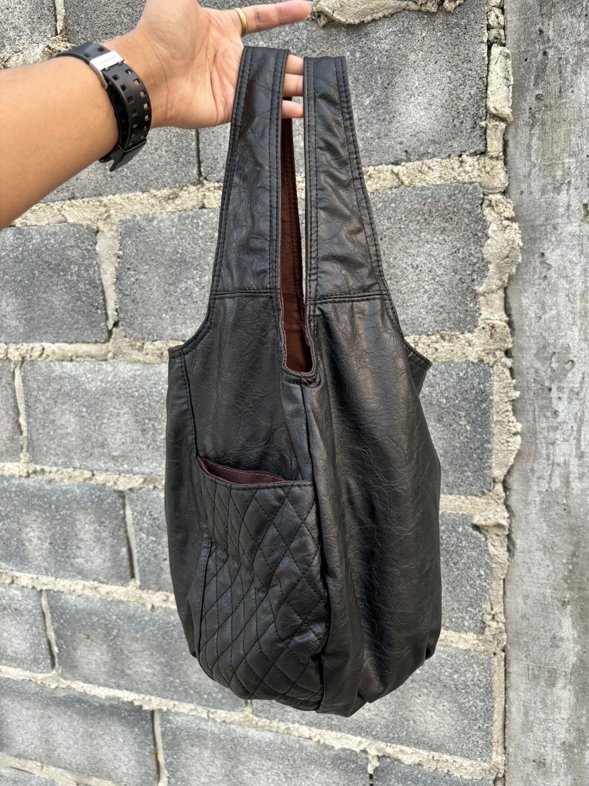 Japanese Brand 🥷🏿 Leather Tote Shoulder Bag Size ONE SIZE - 14 Thumbnail