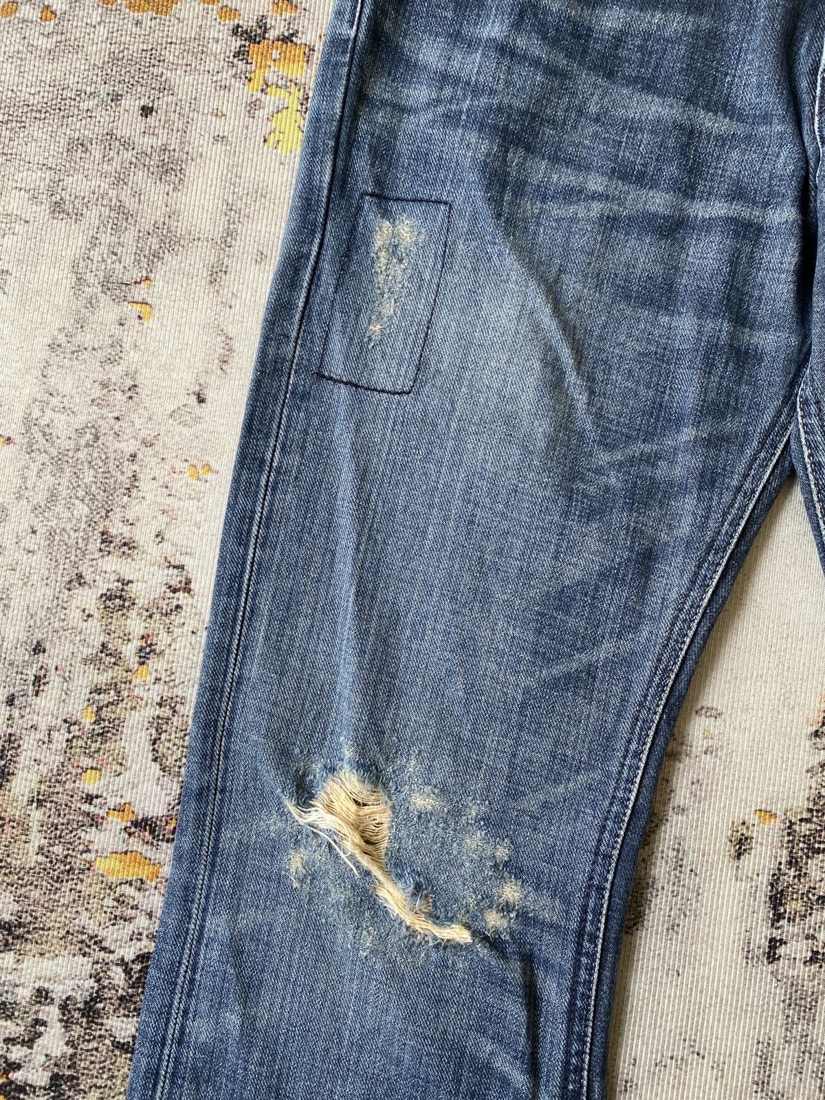 Japanese Brand Lee Distressed Flare Denim Size US 30 / EU 46 - 6 Thumbnail