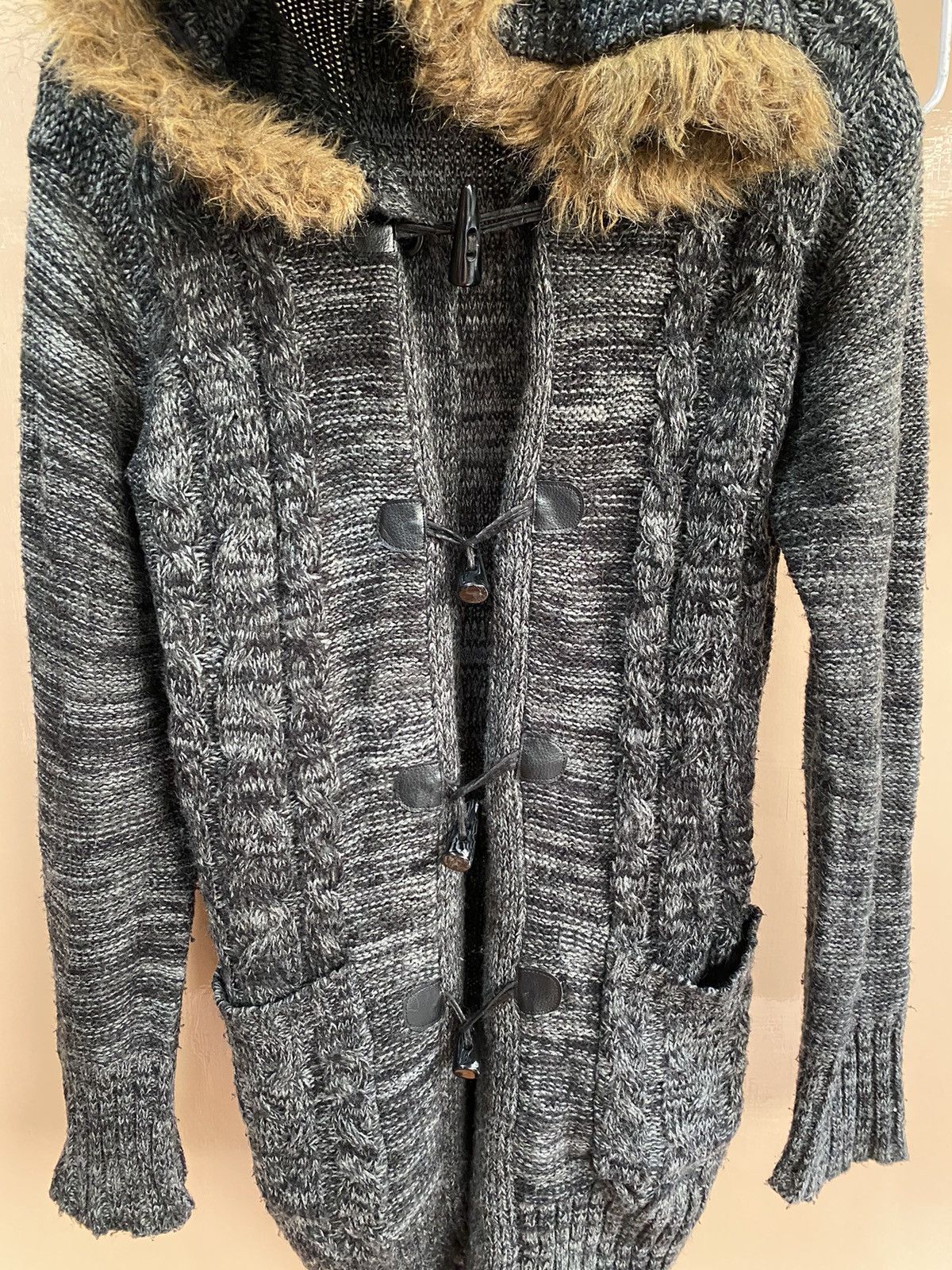 Beauty Beast 💸BINDINGOFFER💸Knitted Fur Hoodie Coat Lgb Ifsixwasnine Size US M / EU 48-50 / 2 - 2 Thumbnail