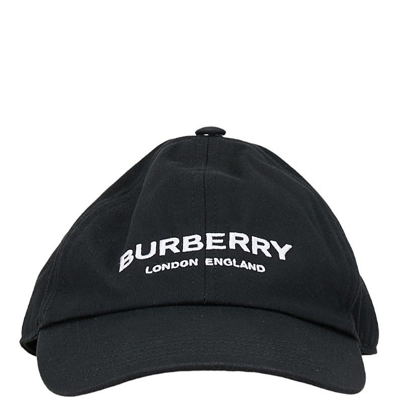 Burberry Burberry Nylon Logo Baseball Cap Black Canvas Hats