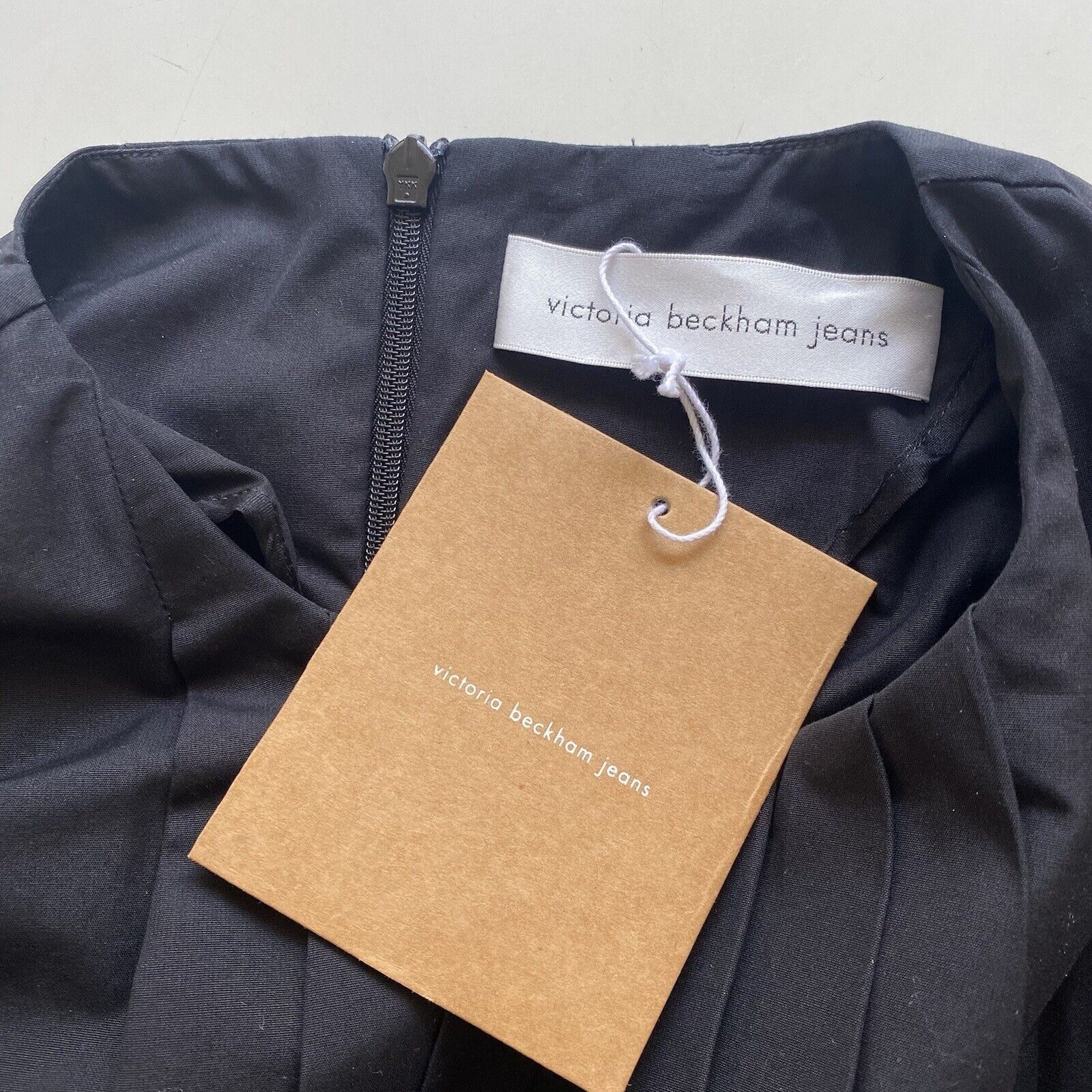Victoria Beckham Victoria Beckham Womens Dress Black Front Pleated Short Slee Size XL / US 12-14 / IT 48-50 - 7 Thumbnail