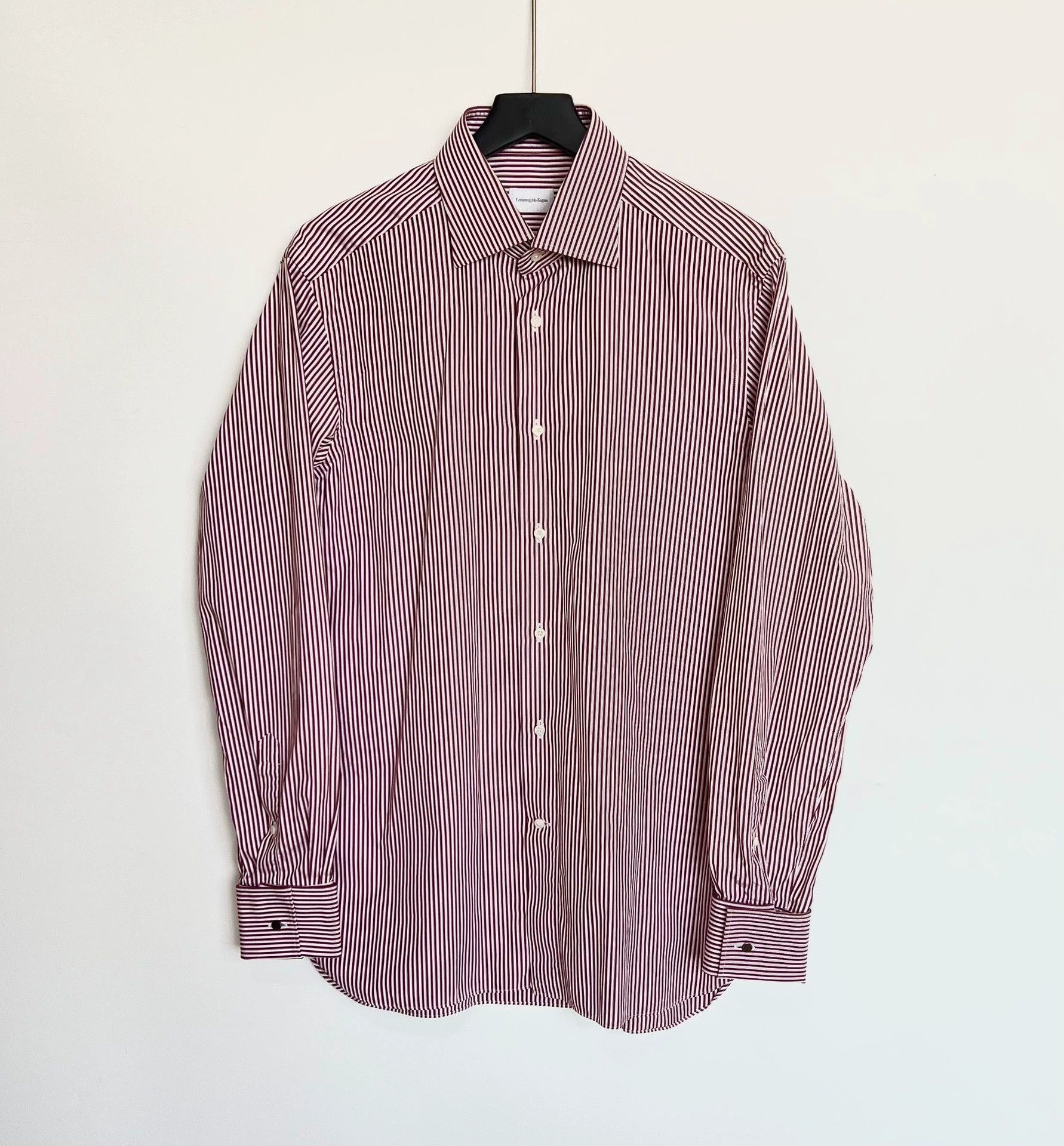 Ermenegildo Zegna Zegna French Cuff Stripe Shirt 41 - 9/10 Size US XS / EU 42 / 0 - 1 Thumbnail