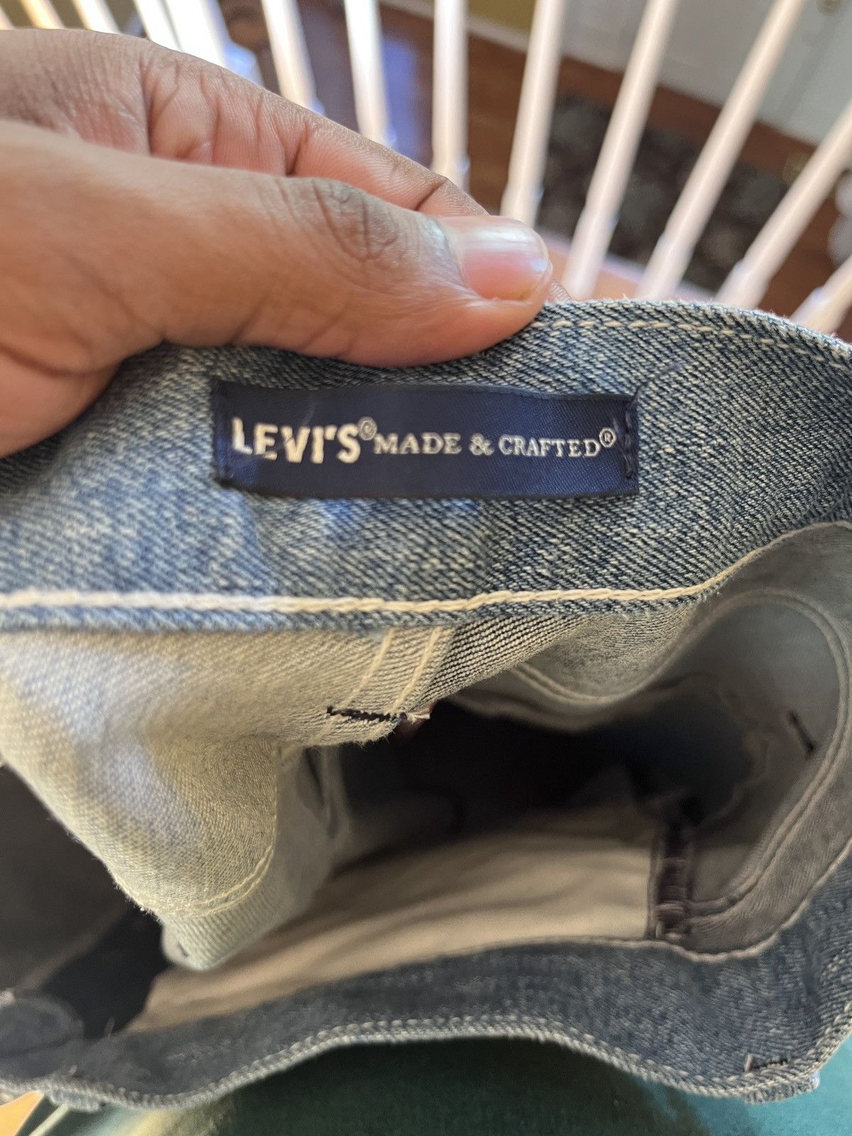 Levi's LEVIS 501 Made & Crafted Selvedge Patchwork Denim Jeans Size US 34 / EU 50 - 6 Thumbnail
