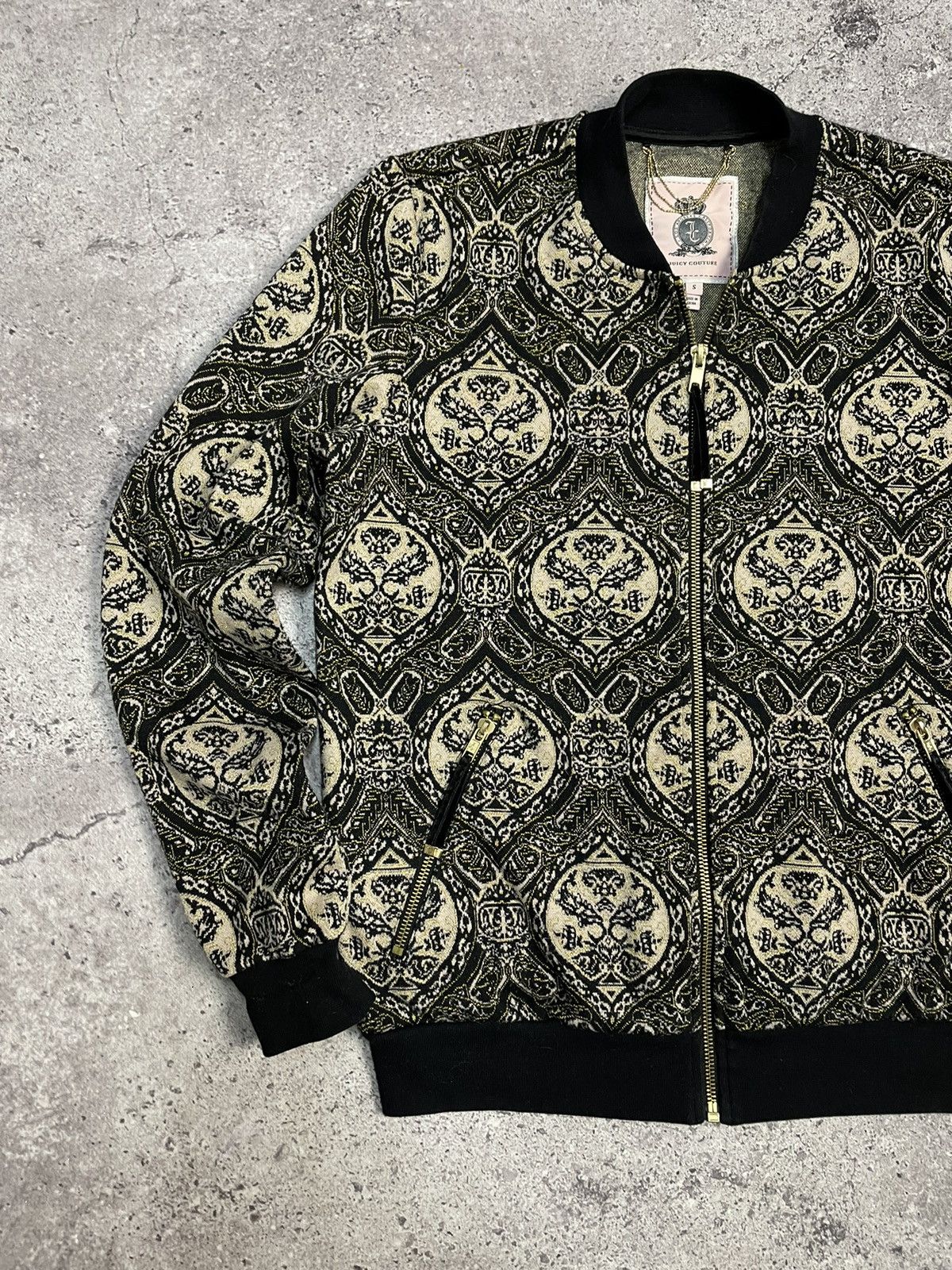 Vintage Vintage Juicy Couture Jacket Black Label Metallic Jacket Size S / US 4 / IT 40 - 3 Thumbnail