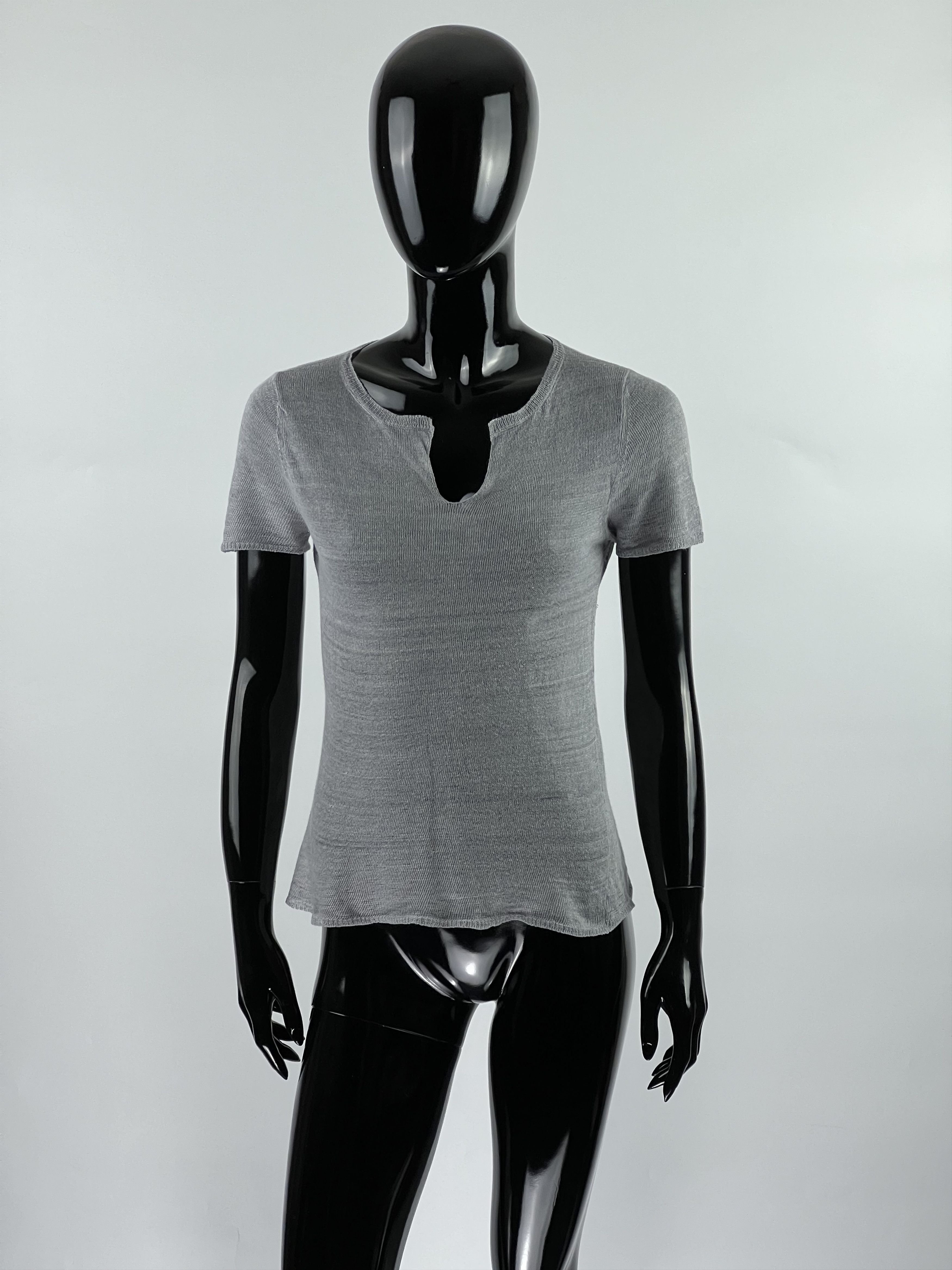 Other Gentry Portofino Women's Gray Linen Top Size 40 Size S / US 4 / IT 40 - 1 Thumbnail