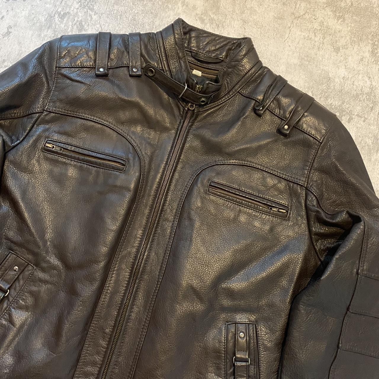 Other Black leather jacket with multiple pockets and zippers \ Size US XL / EU 56 / 4 - 2 Thumbnail