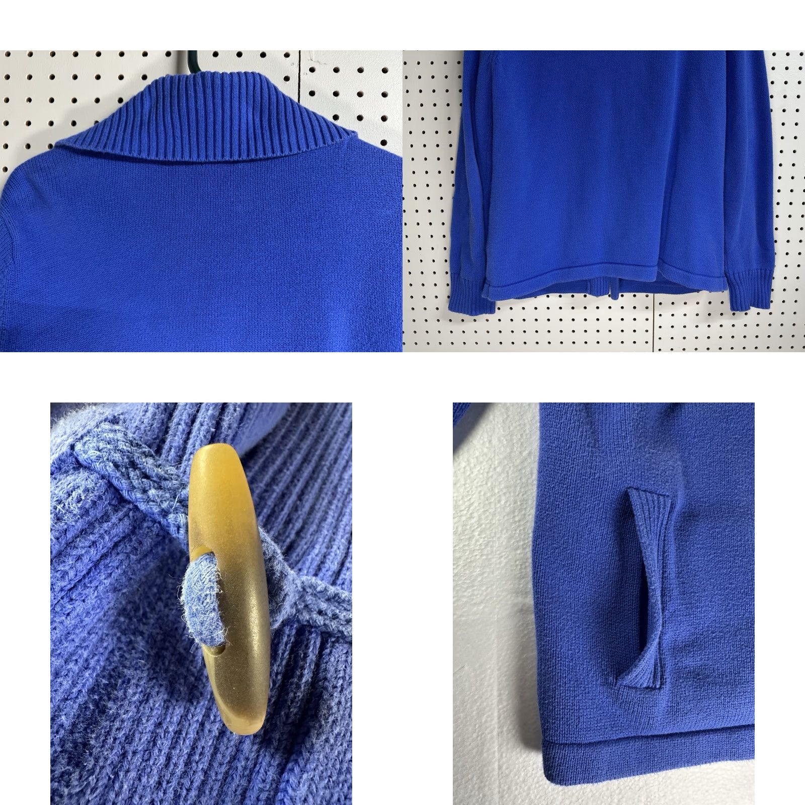 Vintage LL Bean Cardigan Women’s XL Regular Blue Tight Knit Collared Pullover Sweater Size XL / US 12-14 / IT 48-50 - 10 Thumbnail
