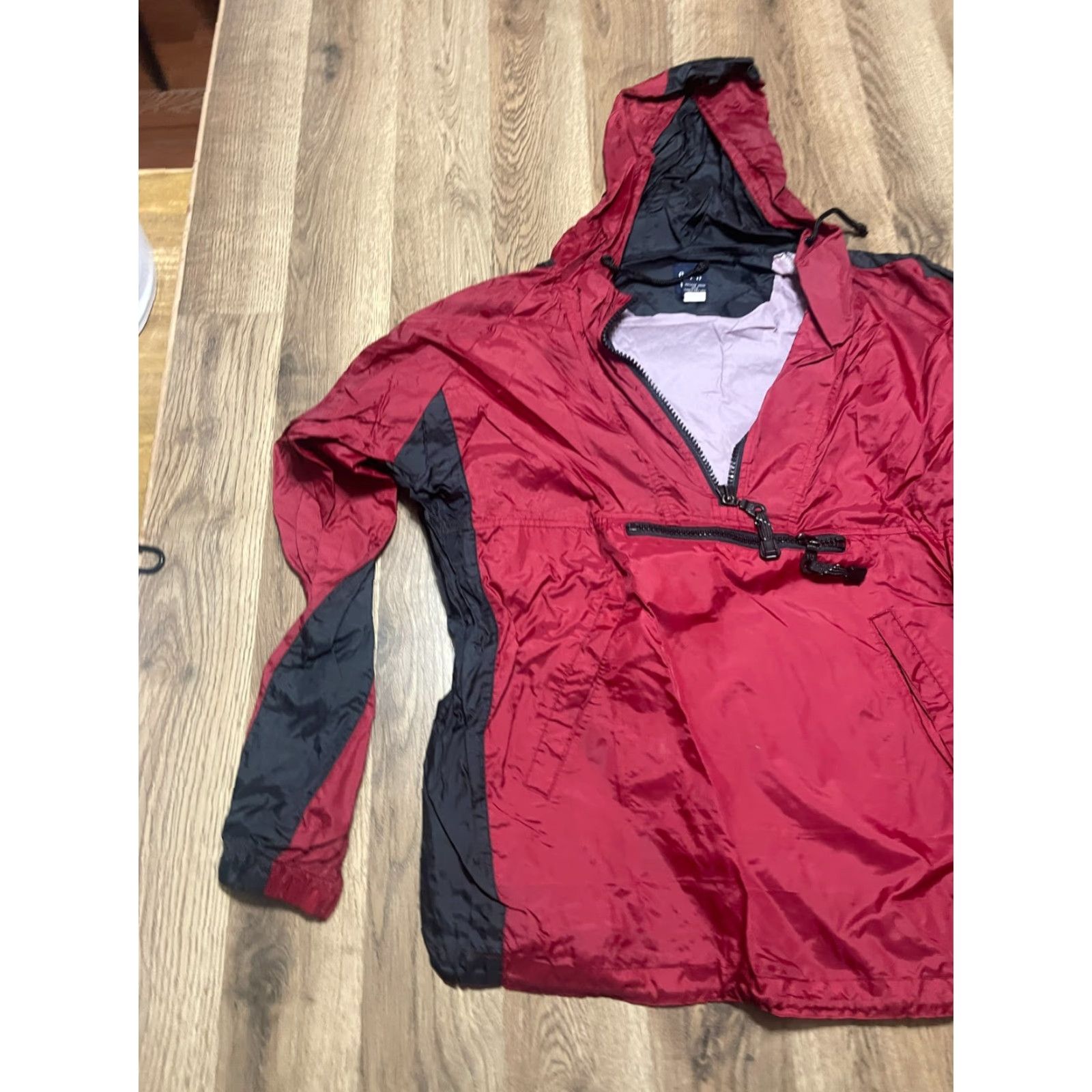 Gap GAP Jacket Men's M Black Red Windbreaker Pullover 1/4 Zip Regular Nylon Zippered Casual Size US M / EU 48-50 / 2 - 4 Thumbnail