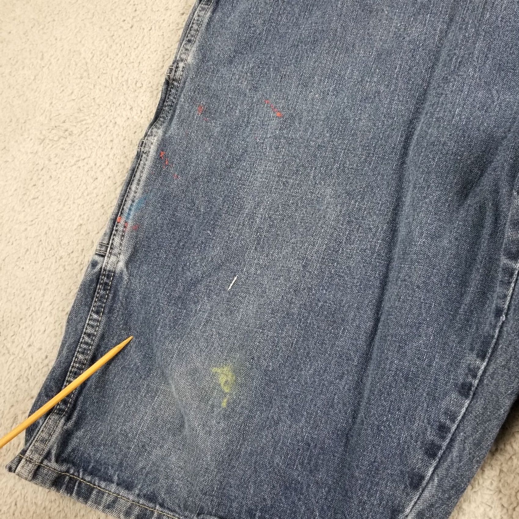 Dickies Dickies Genuine Men's Loose Fit 42 Denim Paint Work Shorts w/Double Tool Pockets Denim Shorts Mens 42 Blue Workwear 42 Dickies Size US 42 / EU 58 - 2 Thumbnail