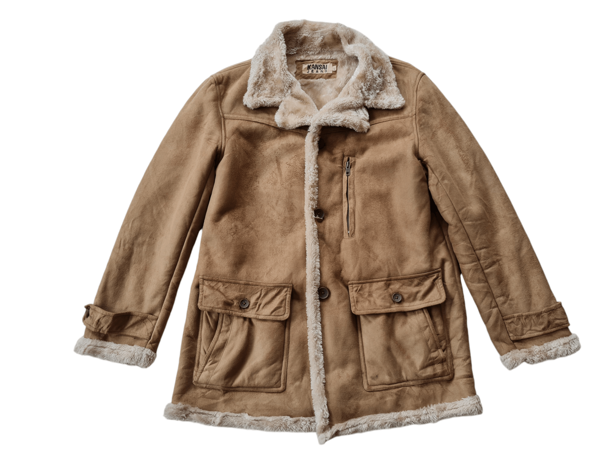 Japanese Brand × Kansai Yamamoto Vtg Sherling Winter Jacket Kansai Yamamoto Size US L / EU 52-54 / 3 - 1 Thumbnail