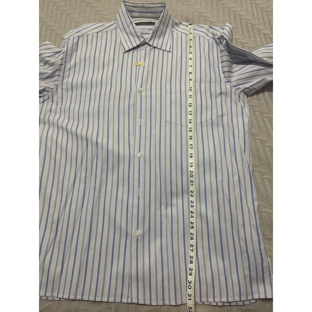 Ermenegildo Zegna Ermenegildo Zegna blue striped button down size XL Size US XL / EU 56 / 4 - 8 Thumbnail