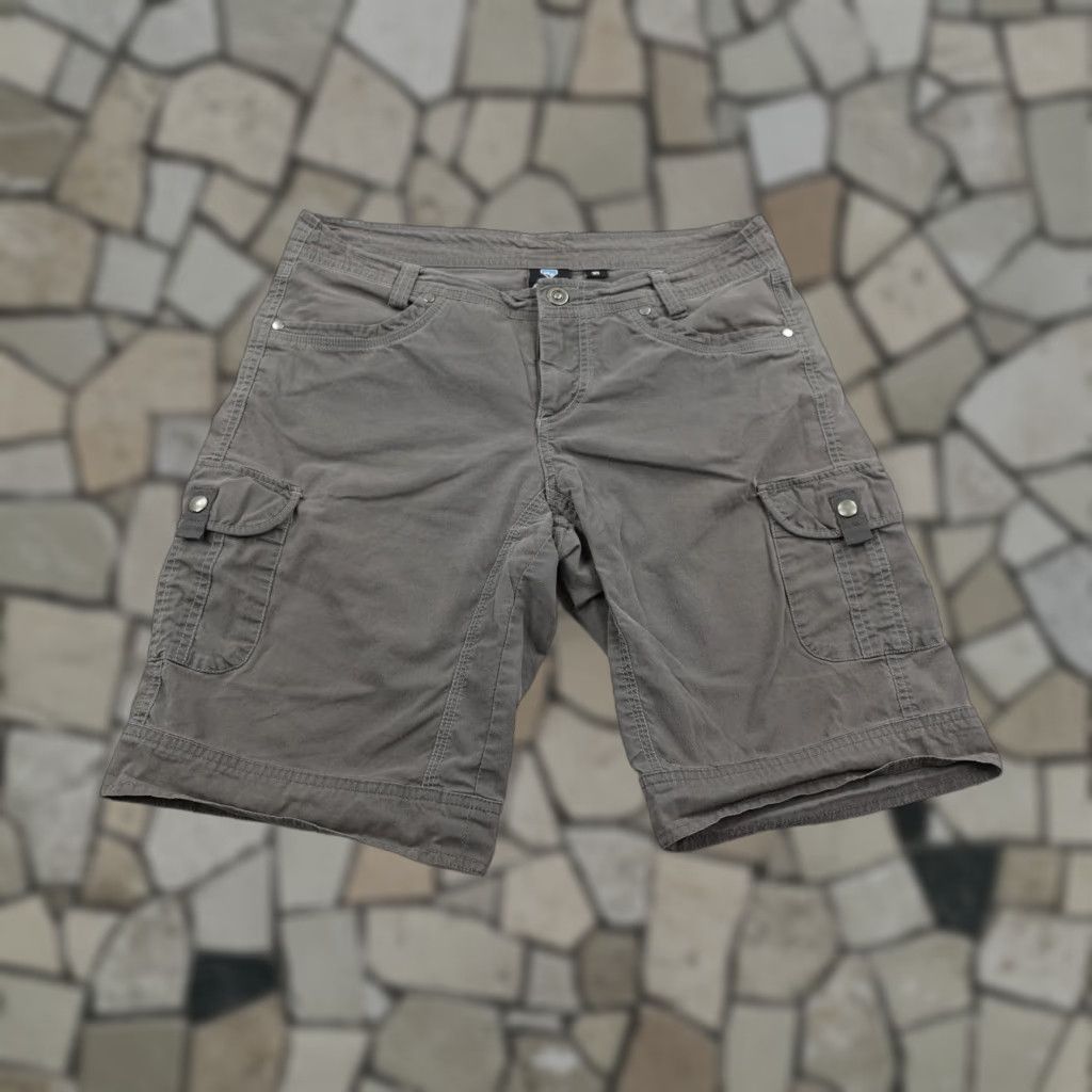 Vintage VINTAGE Kuhl Cargo Shorts Womens 10 Gray Outdoor Hiking Stretch Brief Patina Dye 11" Inseam Womens Size 32" / US 10 / IT 46 - 1 Thumbnail