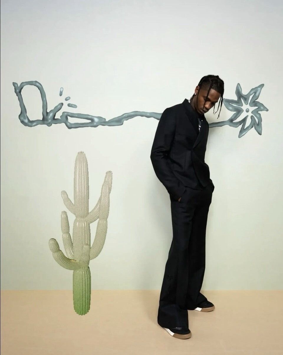 Dior DIOR × CACTUS JACK 2022SS Virgin Wool Flared Trousers Size US 33 - 2 Thumbnail