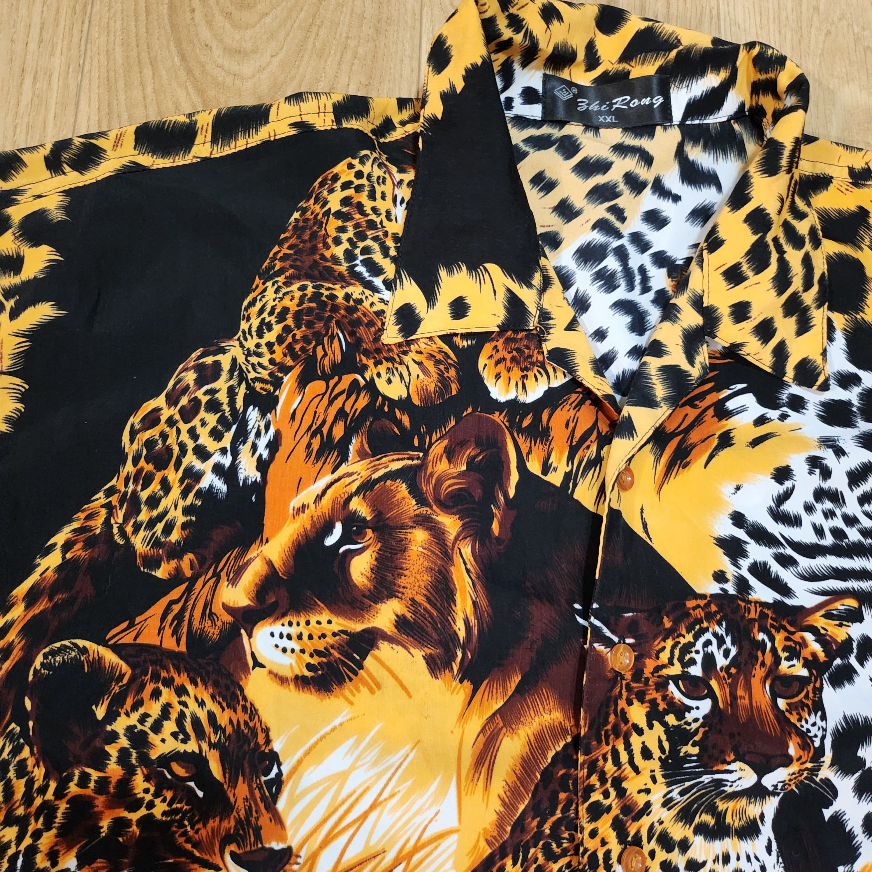 Japanese Brand × Vintage Unique Cheetah Print Shirt Size US XXL / EU 58 / 5 - 3 Thumbnail