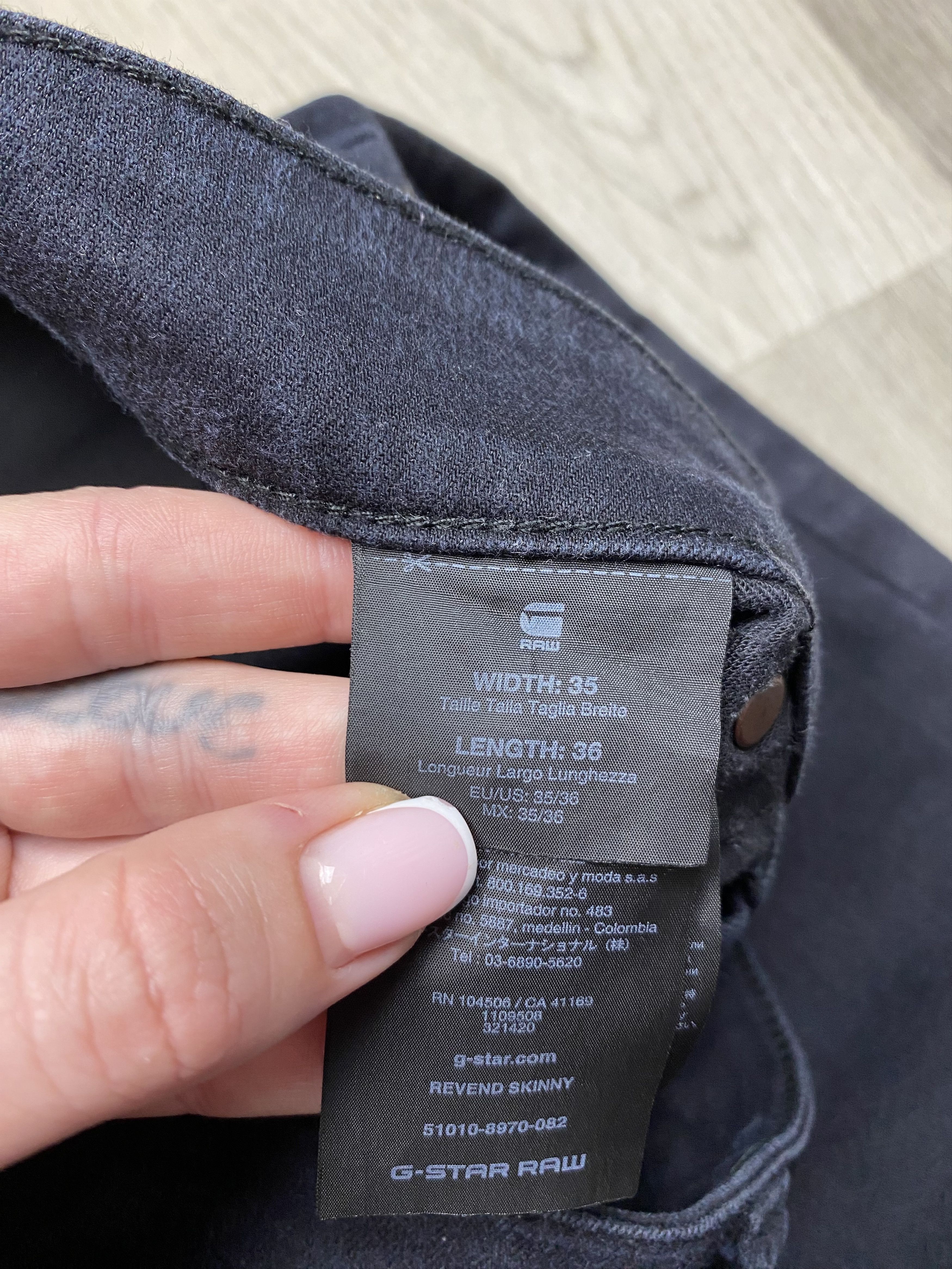 G-Star G Star Raw Vintage Mens Denim Pants Revend Skinny Jeans Size US 35 - 5 Thumbnail