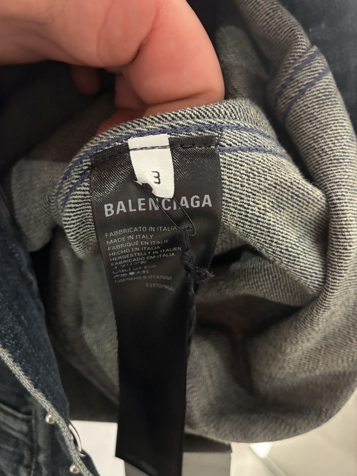 Balenciaga BALENCIAGA Piercing Denim Jacket Size US L / EU 52-54 / 3 - 7 Thumbnail